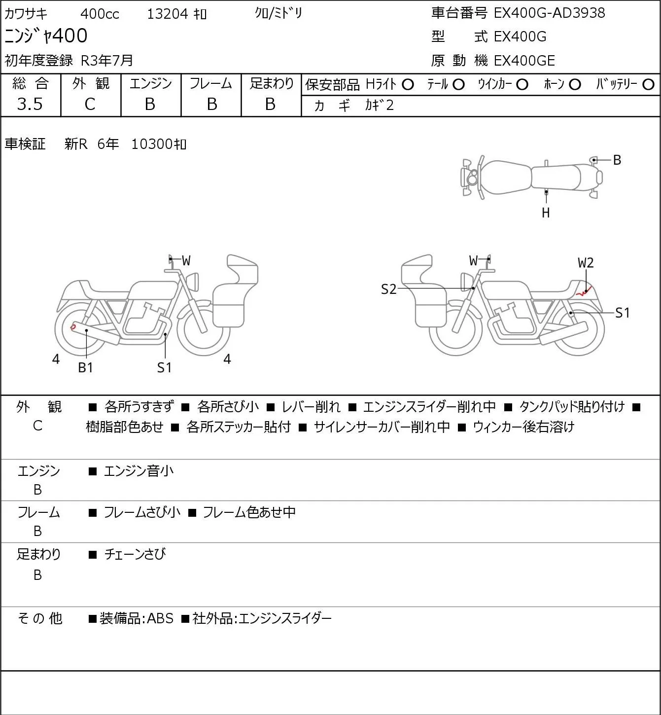 Kawasaki NINJA400 с аукциона JBA, кадр 6
