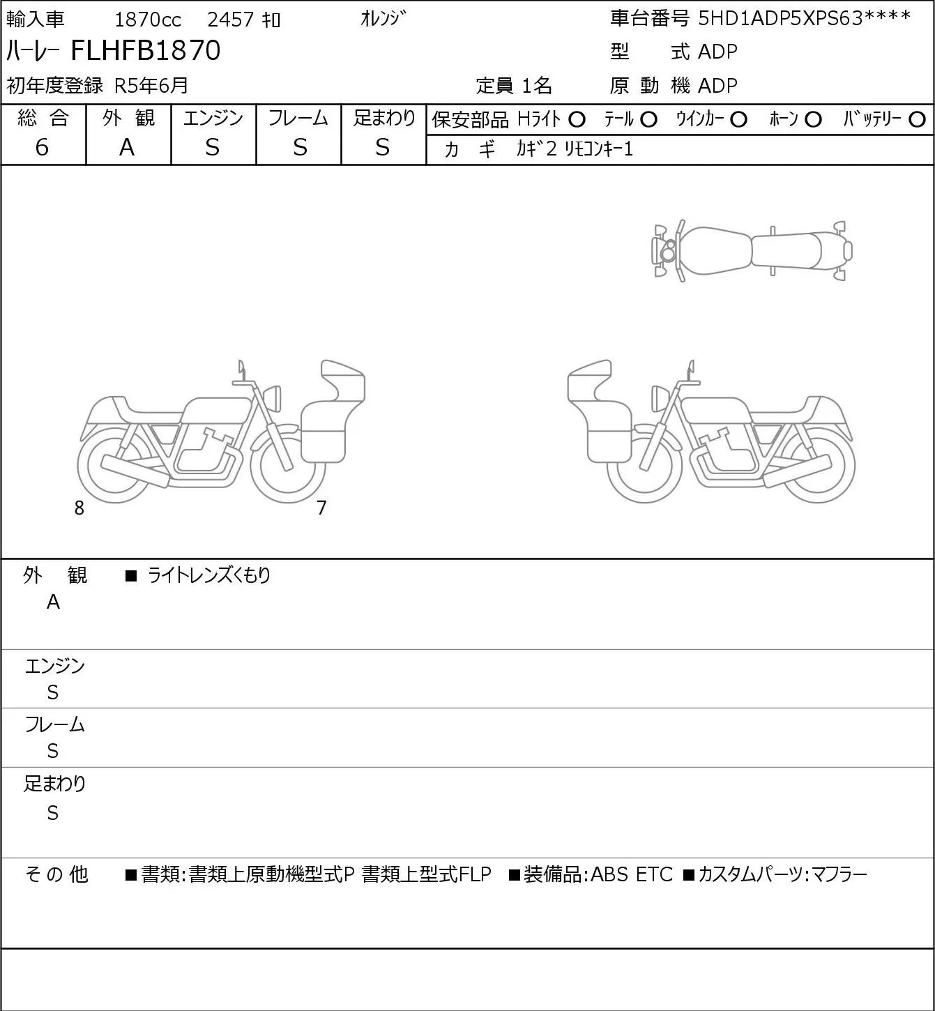 Harley-Davidson FLHFB1870 с аукциона JBA, кадр 6