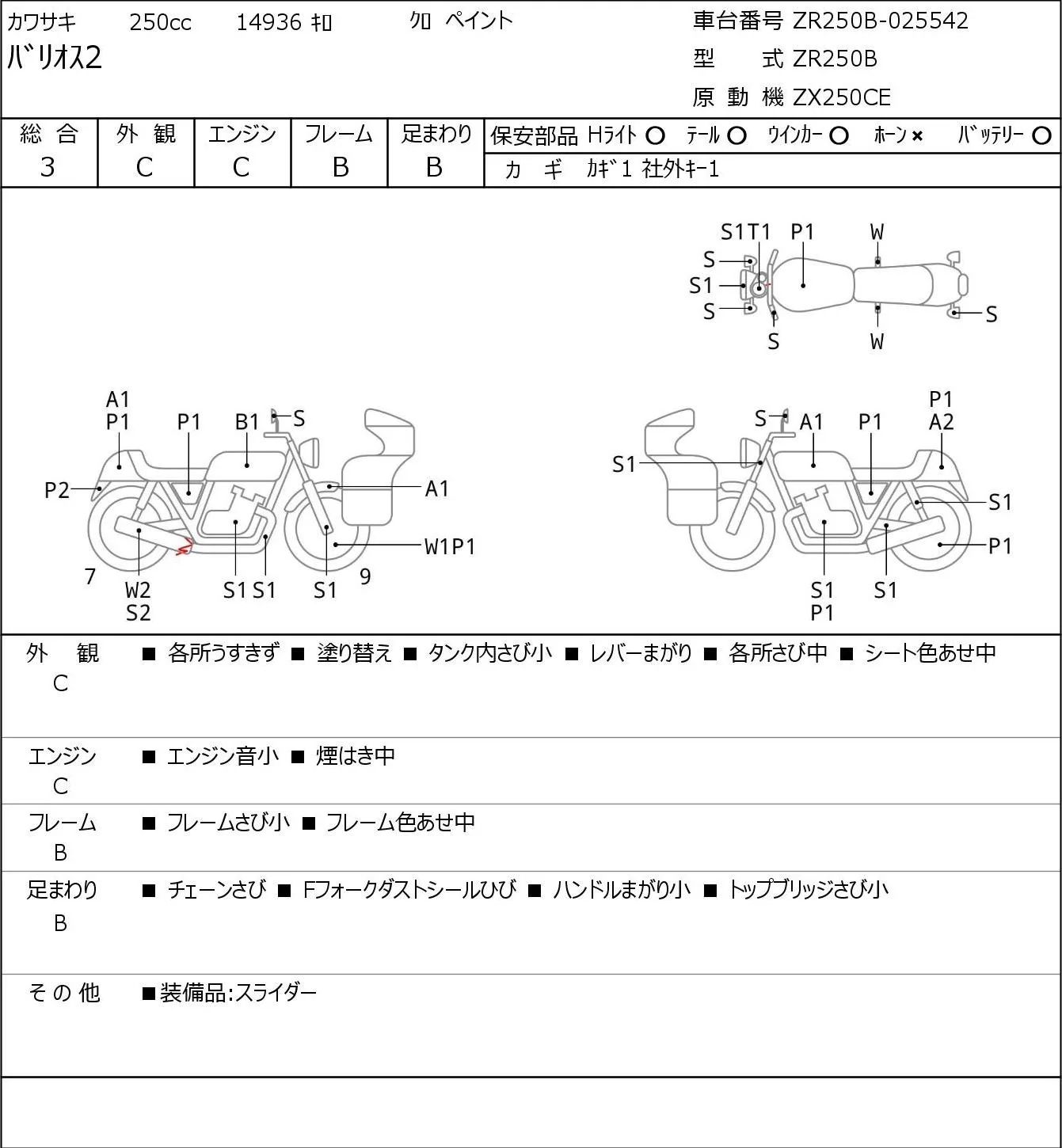 Kawasaki BALIUS250 с аукциона JBA, кадр 6