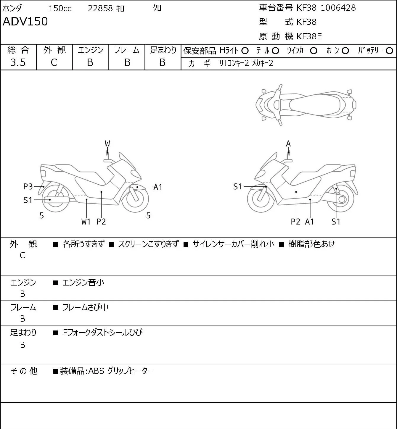 Honda ADV150 с аукциона JBA, кадр 6