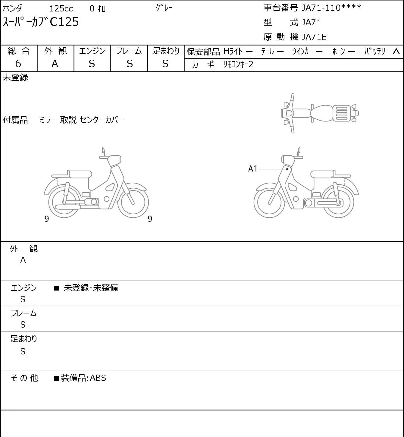 Honda SUPER CUB C125 с аукциона JBA, кадр 6