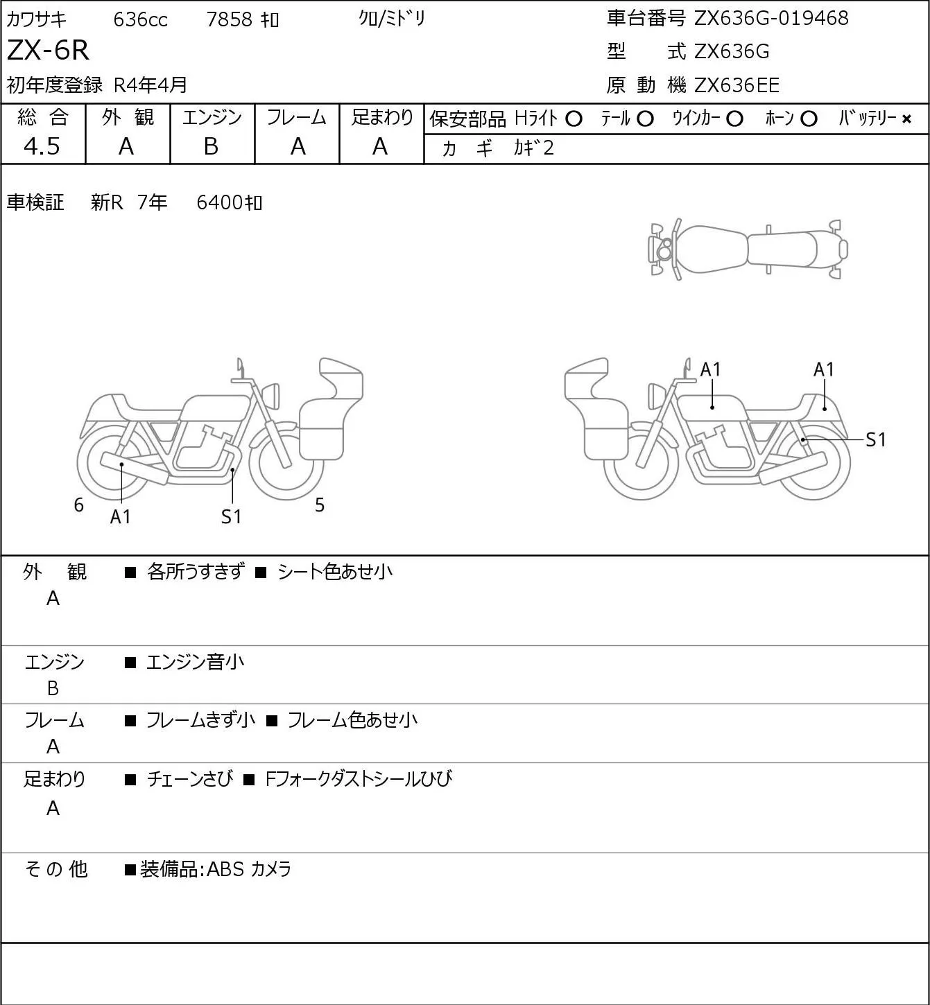 Kawasaki ZX-6R с аукциона JBA, кадр 6
