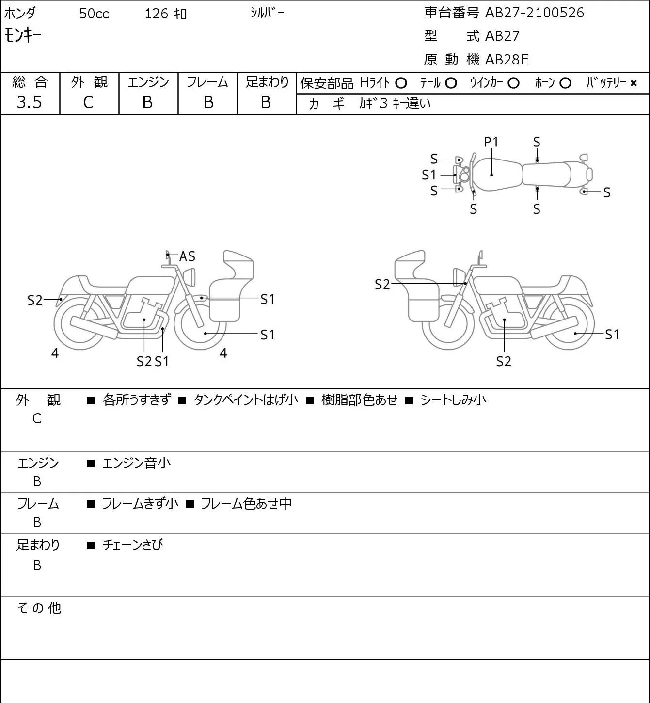 Honda MONKEY с аукциона JBA, кадр 6