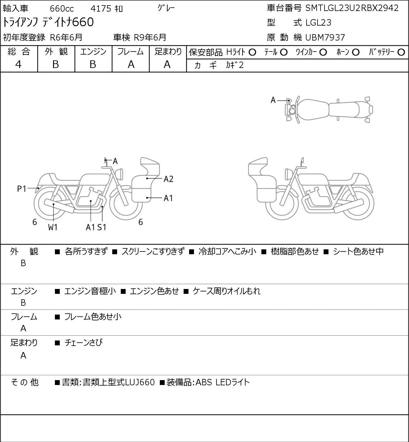 Triumph DAYTONA 660 с аукциона JBA, кадр 6